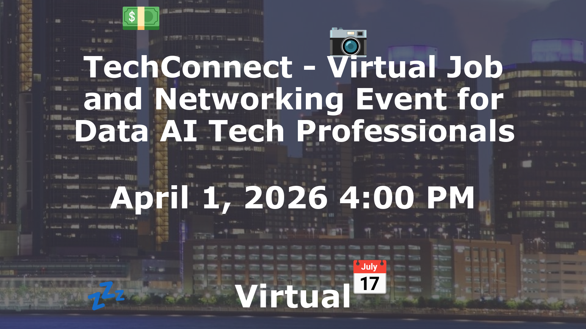 TechConnect - Virtual Job and Networking Event for Data AI Tech Professionals event image